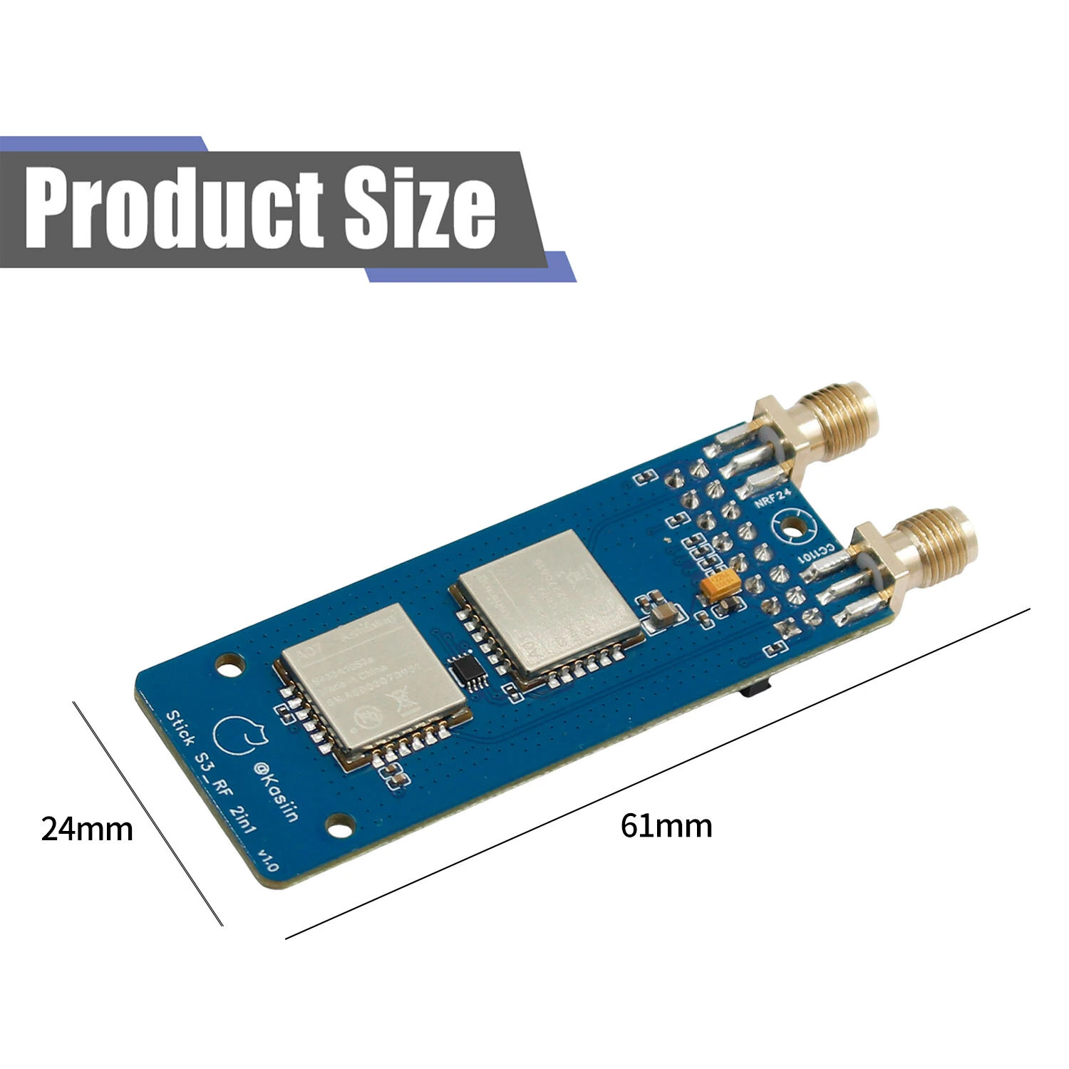 RF 2-in-1 Module with CC1101 & NRF24 Wireless Transceiver Expansion Board for M5StickC Plus2 Bruce Firmware Compatible — view 6