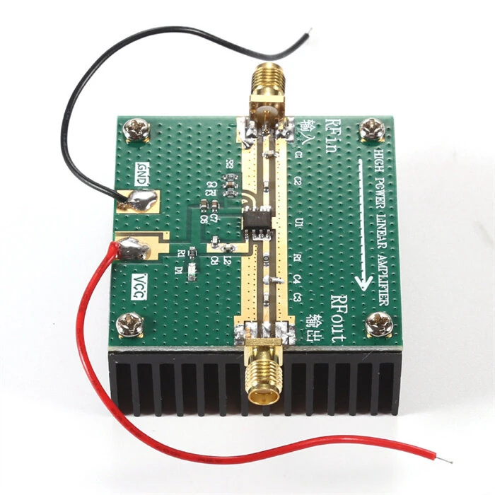 RF2126 400MHZ-2700MHZ Broadband RF Power Amplifier 2.4GHZ 1W for bluetooth Ham Radio Amplifier with Heat Sink — view 5