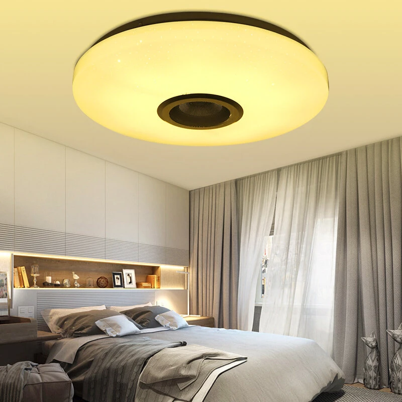 RGBW LED Ceiling Light Music Speaker Lamp Bluetooth APP + Remote Control Bedroom — view 2