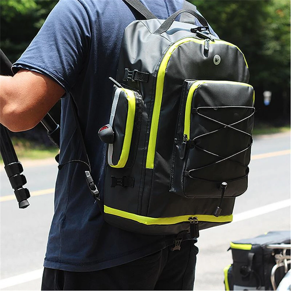 Rhinowalk 65L 3 In 1 Bicycle Pannier Waterproof Multi-functional Cycling Double Side Rear Rack Tail Seat Pack Luggage Carrier Bags for MTB — view 6
