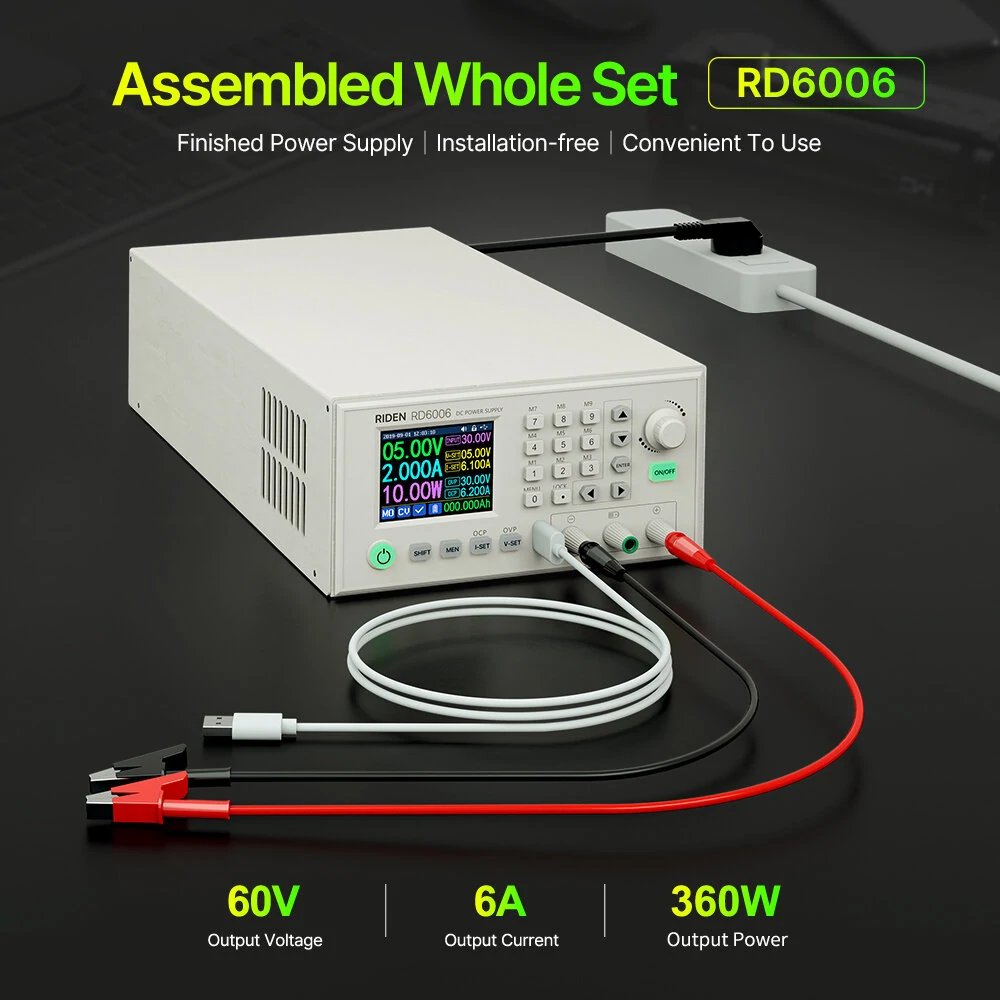 RIDEN RD6006 Assembled Set USB DC DC Voltage Current Step-Down Bench Power Supply Buck Adjustable Converter 60V 6A — view 2
