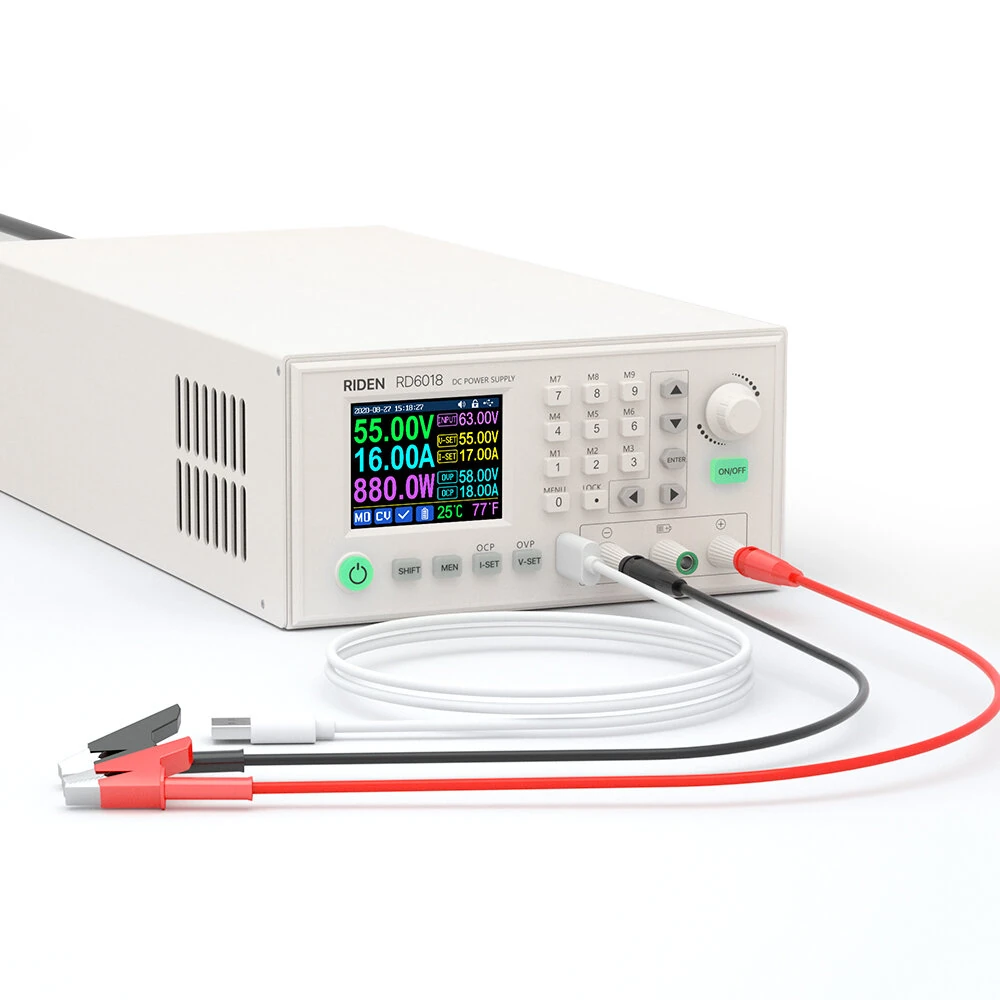 RIDEN RD6018 1080W Assembled Set 60V 18A USB AC to DC Adjustable Step Down Voltage Lab Bench Power Supply Buck Converter — RIDEN