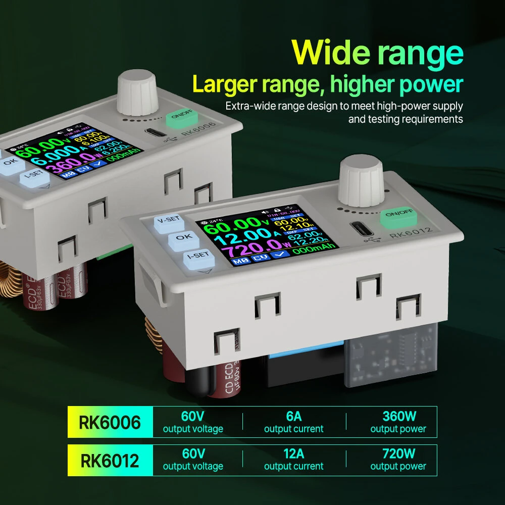 RIDEN RK6012 RK6012BT 60V 12A 720W Step-Down DC-DC Voltage Transformer Model Adjustable Digital Control DC Regulated Power Supply Constant Voltage Current Meter — view 5