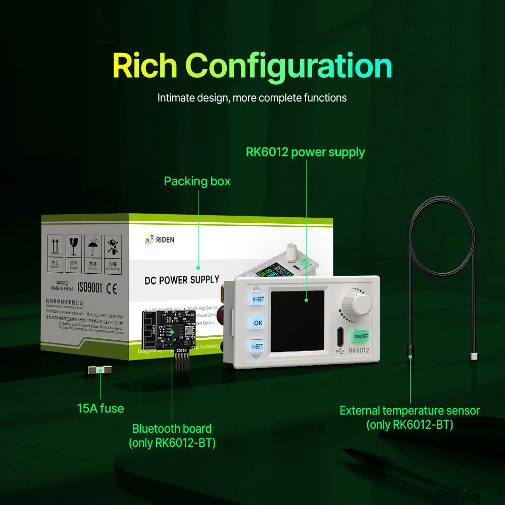 RIDEN RK6012 RK6012BT 60V 12A 720W Step-Down DC-DC Voltage Transformer Model Adjustable Digital Control DC Regulated Power Supply Constant Voltage Current Meter — view 6