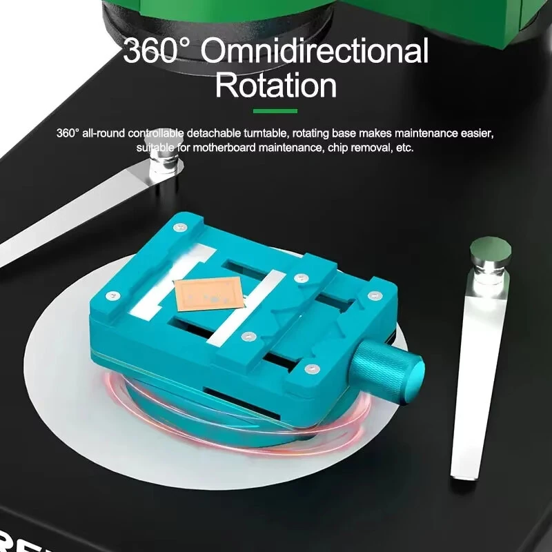 RL-601I Motherboard Chip Repair Rotary Fixture 360° Rotatable High Temp Resistance Stable Weighted Base Heat Dissipation Ideal for Maintenance — view 4