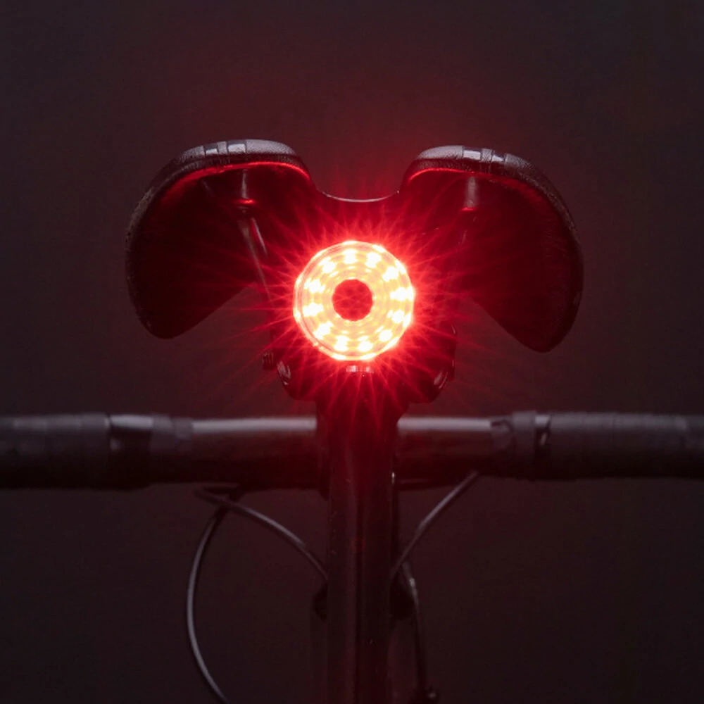 ROCKBROS 100LM Bike Tail Light Brake-activated Rear Lights 7 Modes USB Rechargeable Safety Warning Lamp — ROCKBROS