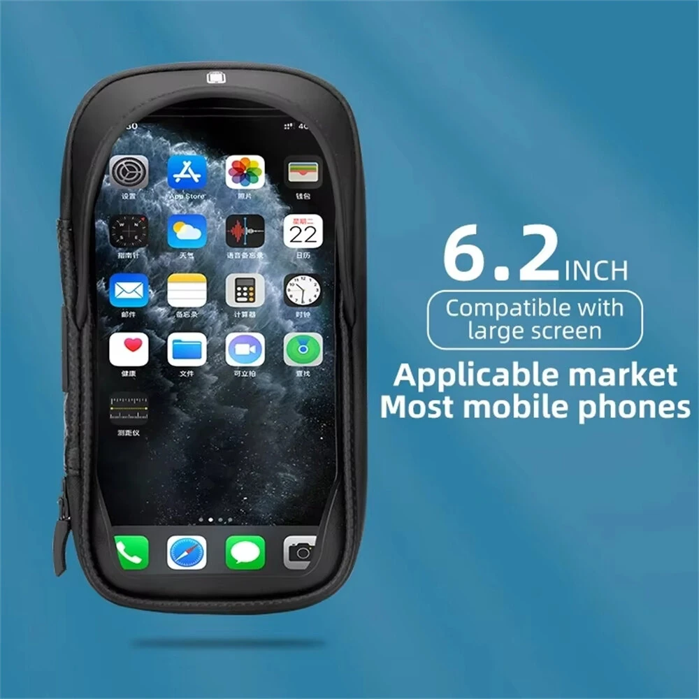 ROCKBROS B17-7 6.2'' Portable Touch Screen Phone Holder Bicycle Bag 360° Adjustable Waterproof Bike Front Frame Bag — view 6