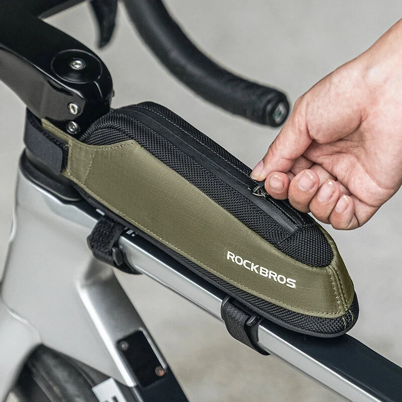 ROCKBROS Bicycle Bag Quick Release Narrow Cycling Top Down Tube Bag Large Capacity Lightweight Reflective Triangle Bag for Outdoor Cycling — ROCKBROS