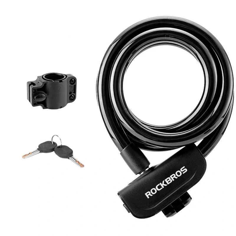 ROCKBROS Bicycle Lock Portable Anti-theft Ring Lock with 2 Keys Safety Lock for MTB Bike Motorcycle — image 1