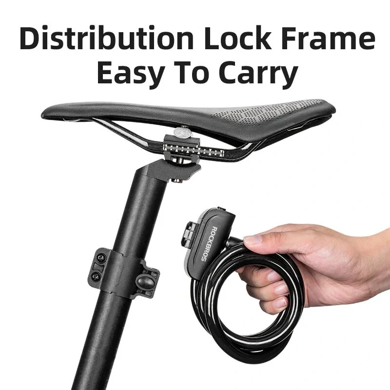 ROCKBROS Bicycle Lock Portable Anti-theft Ring Lock with 2 Keys Safety Lock for MTB Bike Motorcycle — view 2