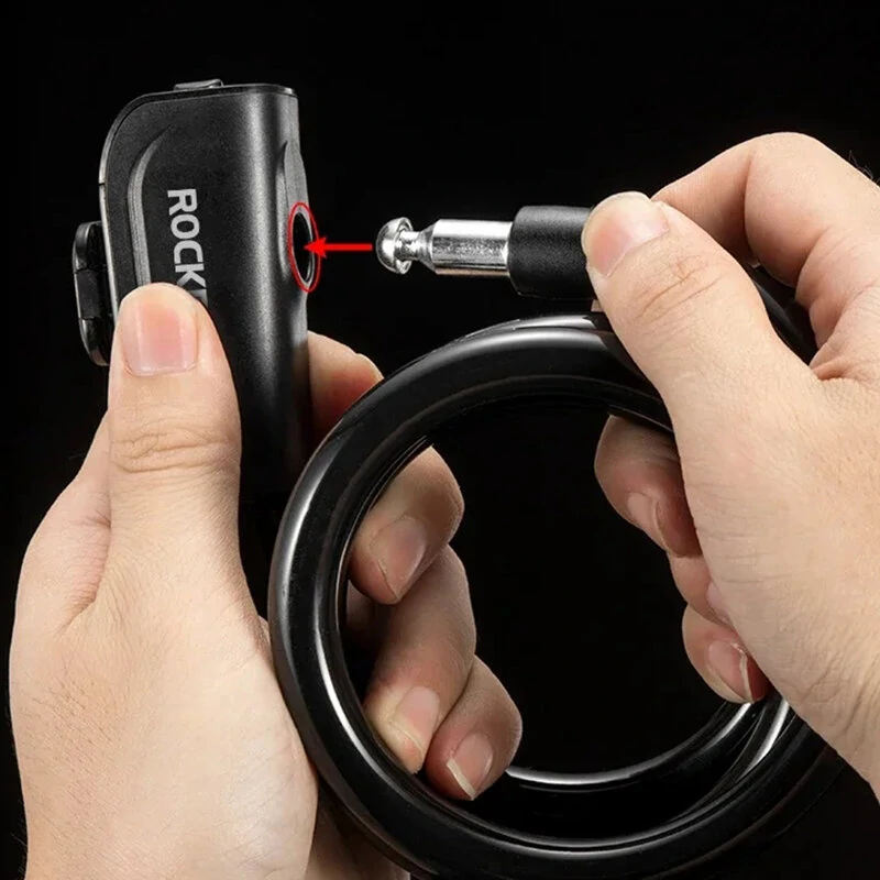 ROCKBROS Bicycle Lock Portable Anti-theft Ring Lock with 2 Keys Safety Lock for MTB Bike Motorcycle — view 4