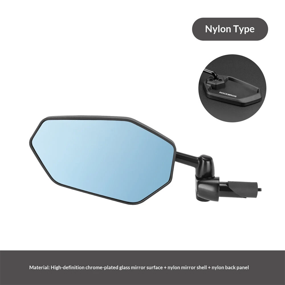ROCKBROS Bicycle Rearview Mirror 360° Adjustable Anti-glare HD MTB Handlebar Reflective Mirror for Riding Safety — view 7
