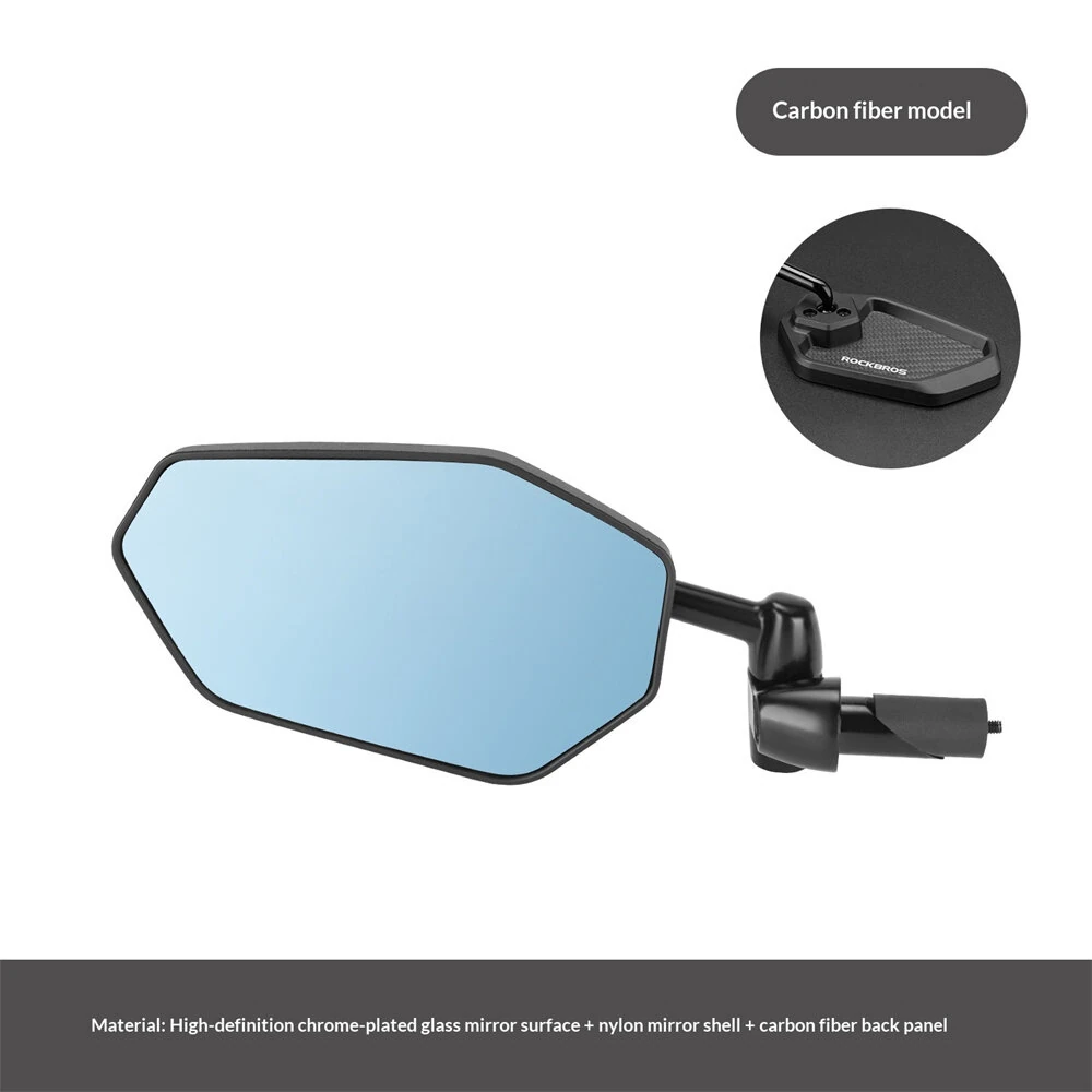 ROCKBROS Bicycle Rearview Mirror 360° Adjustable Anti-glare HD MTB Handlebar Reflective Mirror for Riding Safety — view 8
