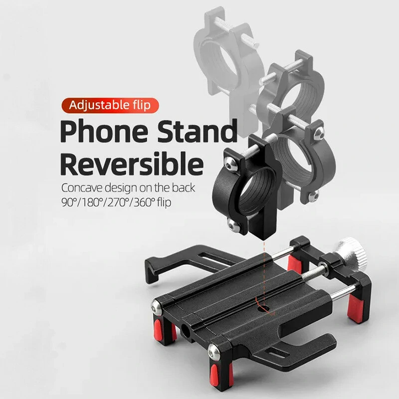 ROCKBROS Bike Holder Aluminum Alloy 360° Rotation Bracket Five Claws Stability Shockproof Easy installation Bike Phone Holder — view 5
