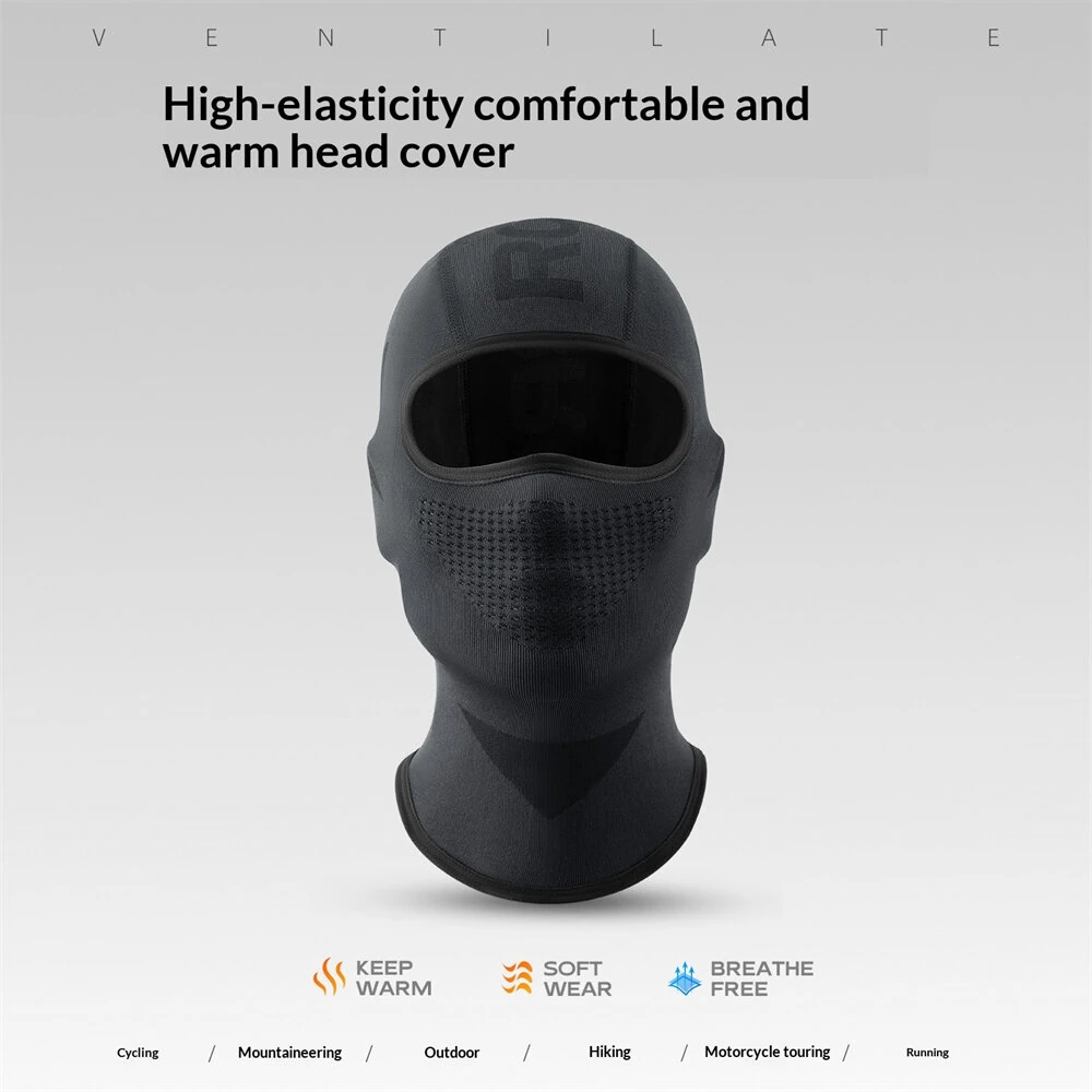 ROCKBROS High Elastic Comfy Cycling Headgear Full Face Motorcycle Mask Moisture-wicking Breathable Head Neck Cover for Outdoor Windproof — view 2