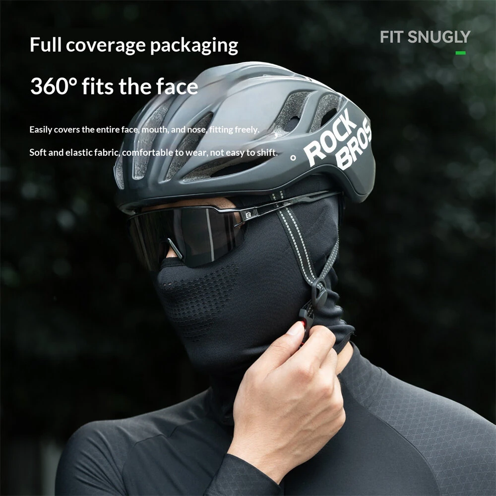 ROCKBROS High Elastic Comfy Cycling Headgear Full Face Motorcycle Mask Moisture-wicking Breathable Head Neck Cover for Outdoor Windproof — view 3