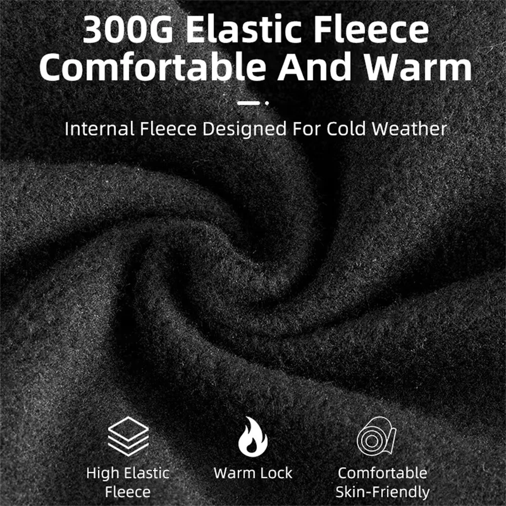 ROCKBROS Outdoor Winter Warm Cycling Headwear Fleece Windproof Thermal Face Mask Neck Head Cover for MTB Riding Skiing Helmet Liner — view 3