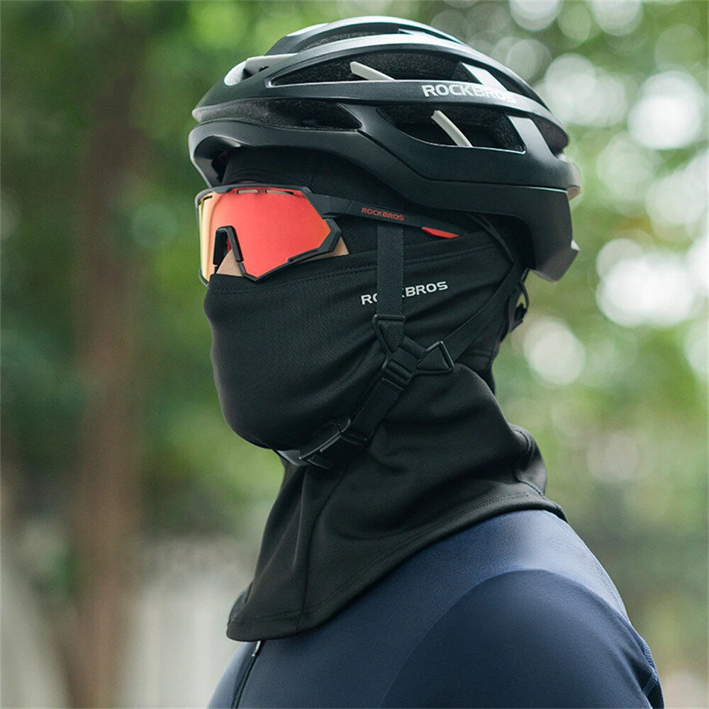 ROCKBROS Outdoor Winter Warm Cycling Headwear Fleece Windproof Thermal Face Mask Neck Head Cover for MTB Riding Skiing Helmet Liner — view 7