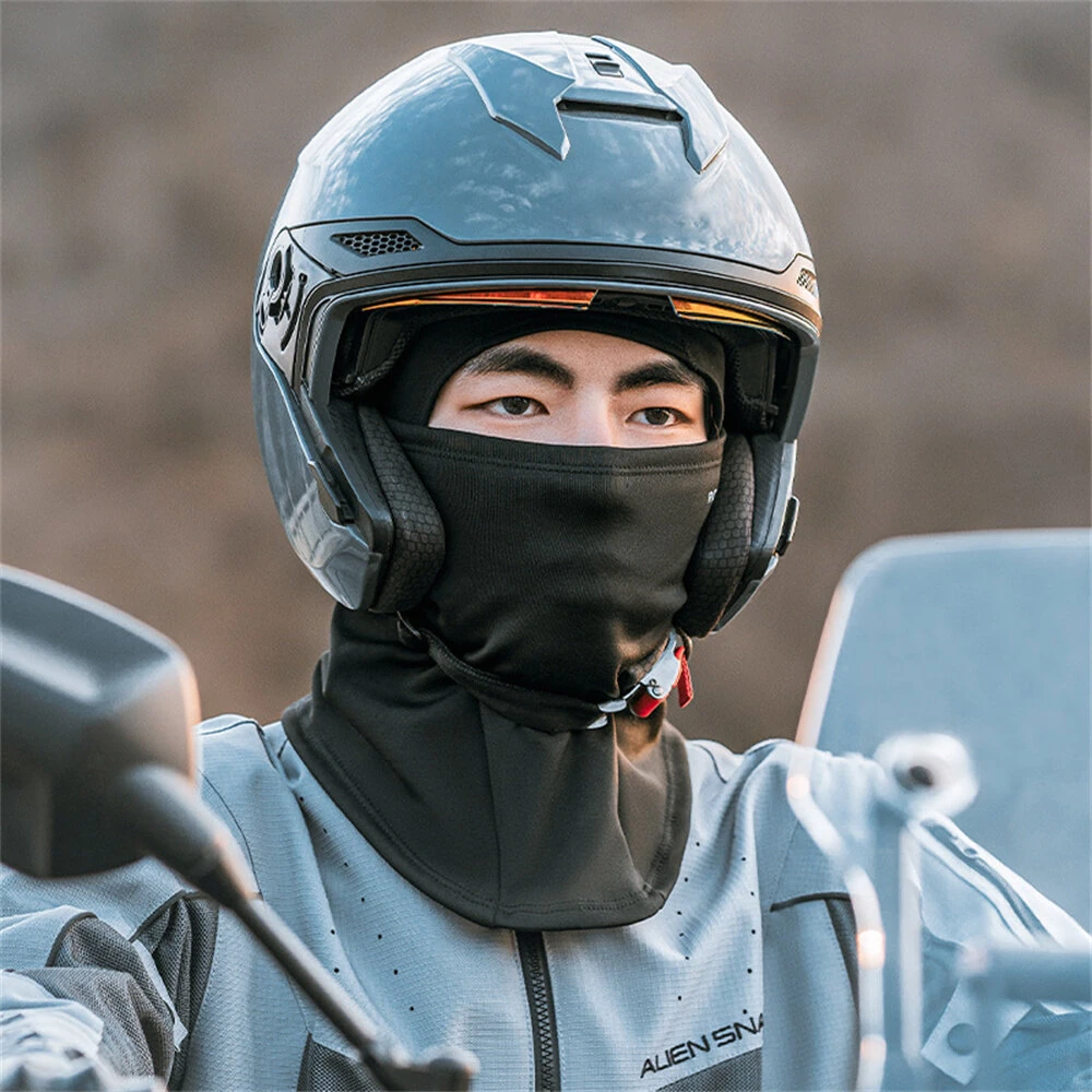 ROCKBROS Outdoor Winter Warm Cycling Headwear Fleece Windproof Thermal Face Mask Neck Head Cover for MTB Riding Skiing Helmet Liner — view 9