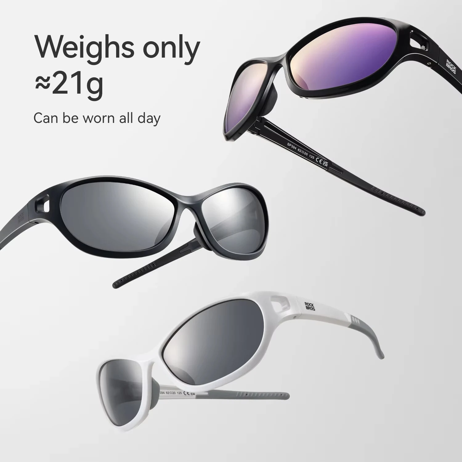 ROCKBROS Polarized Sports Sunglasses for Men Women UV400 Protection Fashion Lightweight Outdoor Goggle Cycling Sun Glasses — view 9
