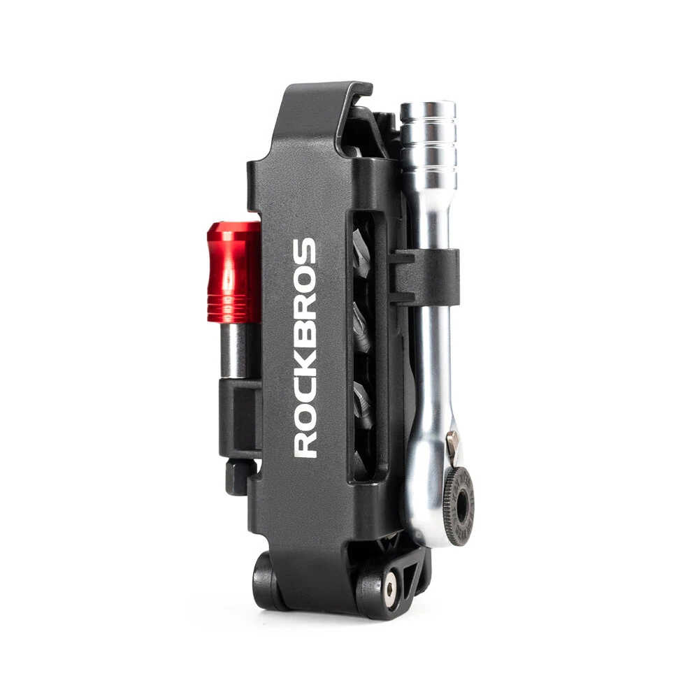 ROCKBROS Portable Bicycle Repair Tool Kit Multi-Function Ratchet Wrench Tools Set with Quick Release Socket Tire Lever Screwdriver Spanner — ROCKBROS