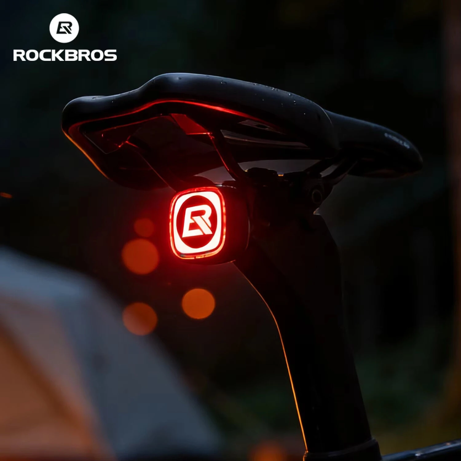 ROCKBROS Q2 MAX Bike Taillight 400mAh USB-C Rechargeable Waterproof Auto Brake Rear Light for Night Riding Safety — view 5