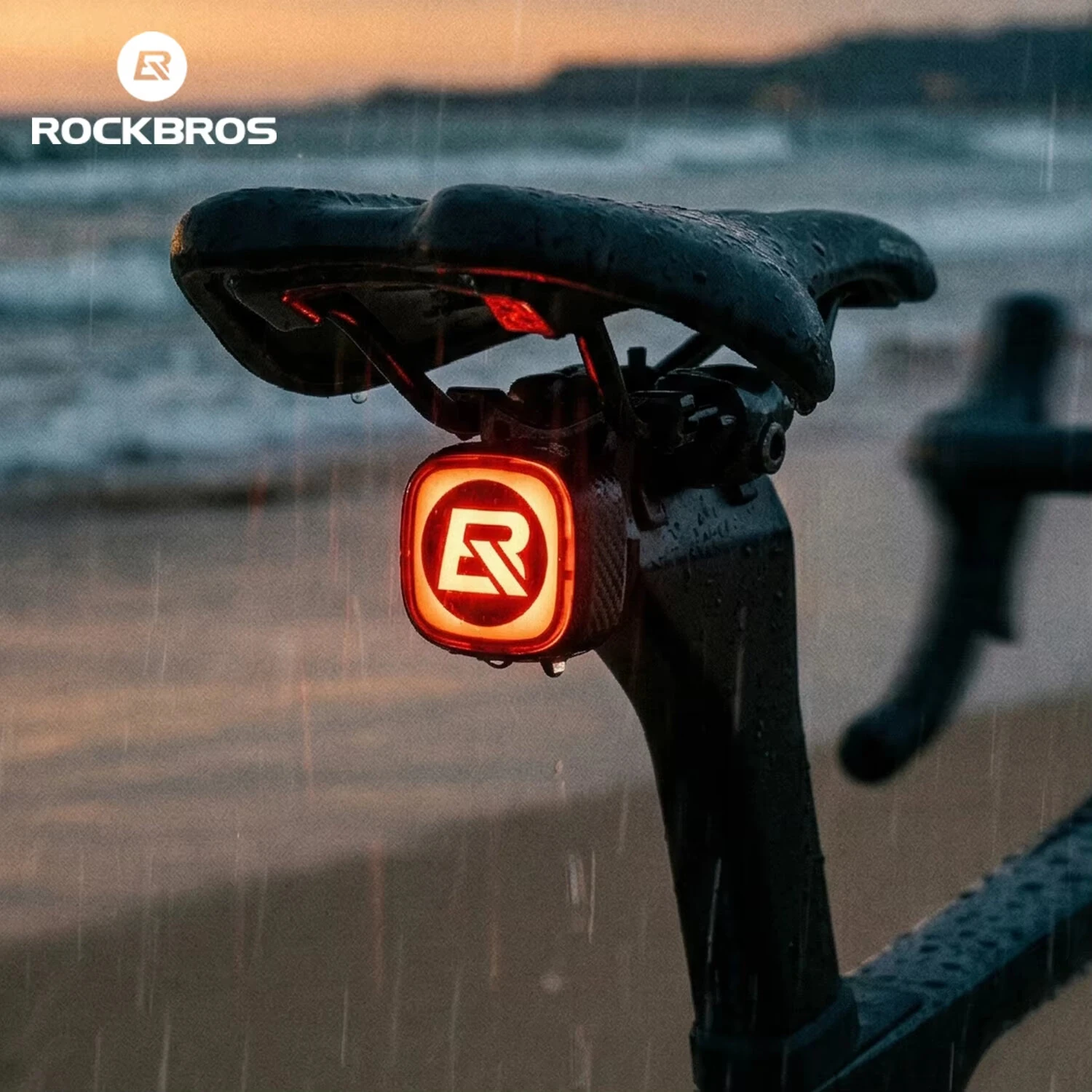 ROCKBROS Q2 MAX Bike Taillight 400mAh USB-C Rechargeable Waterproof Auto Brake Rear Light for Night Riding Safety — view 6