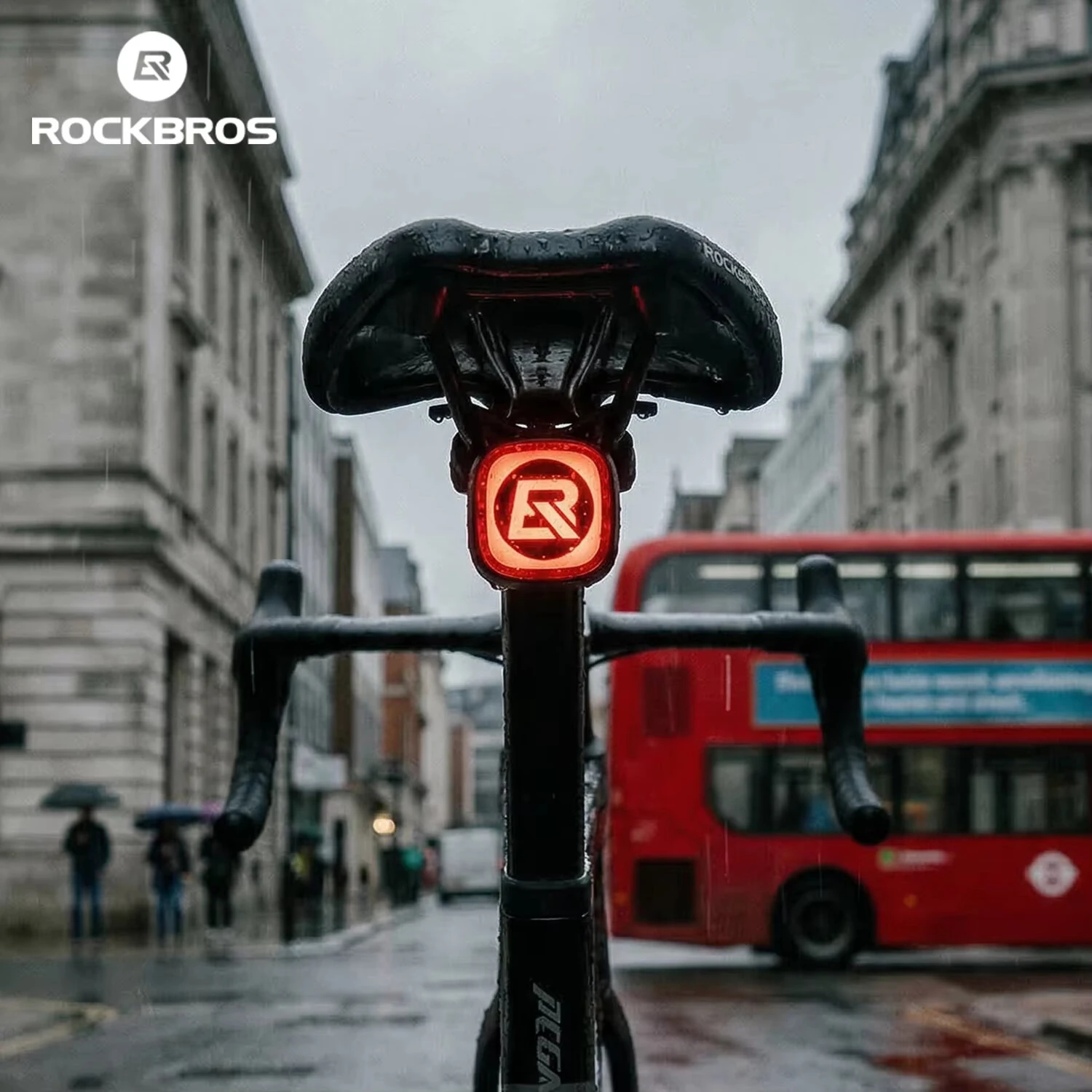 ROCKBROS Q2 MAX Bike Taillight 400mAh USB-C Rechargeable Waterproof Auto Brake Rear Light for Night Riding Safety — view 7