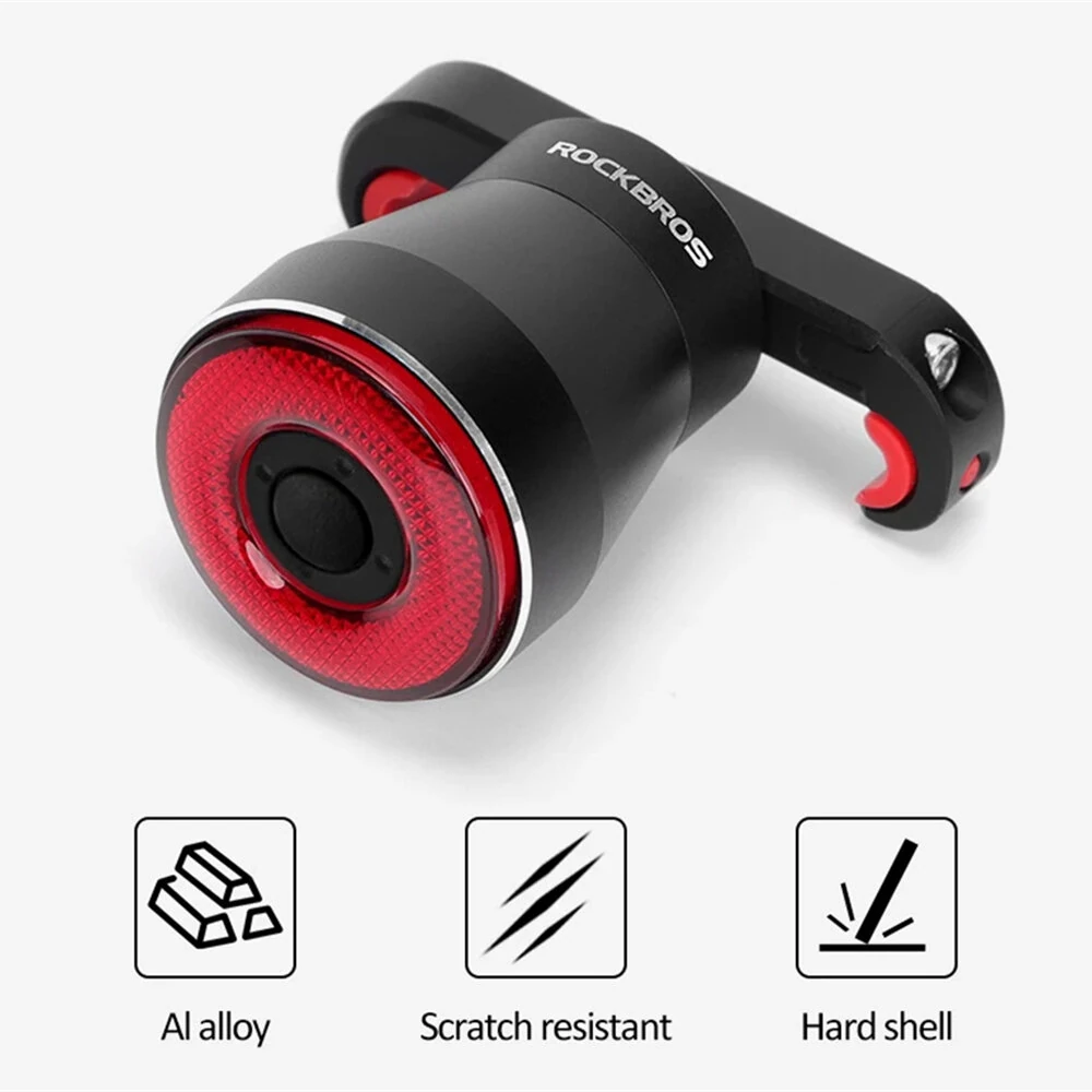 ROCKBROS Q5 Smart Auto Brake Sensing Bicycle Taillight Vibration Sensor Wake-up IPX6 Waterproof USB Charging Bike Rear Light for Night Riding — view 9