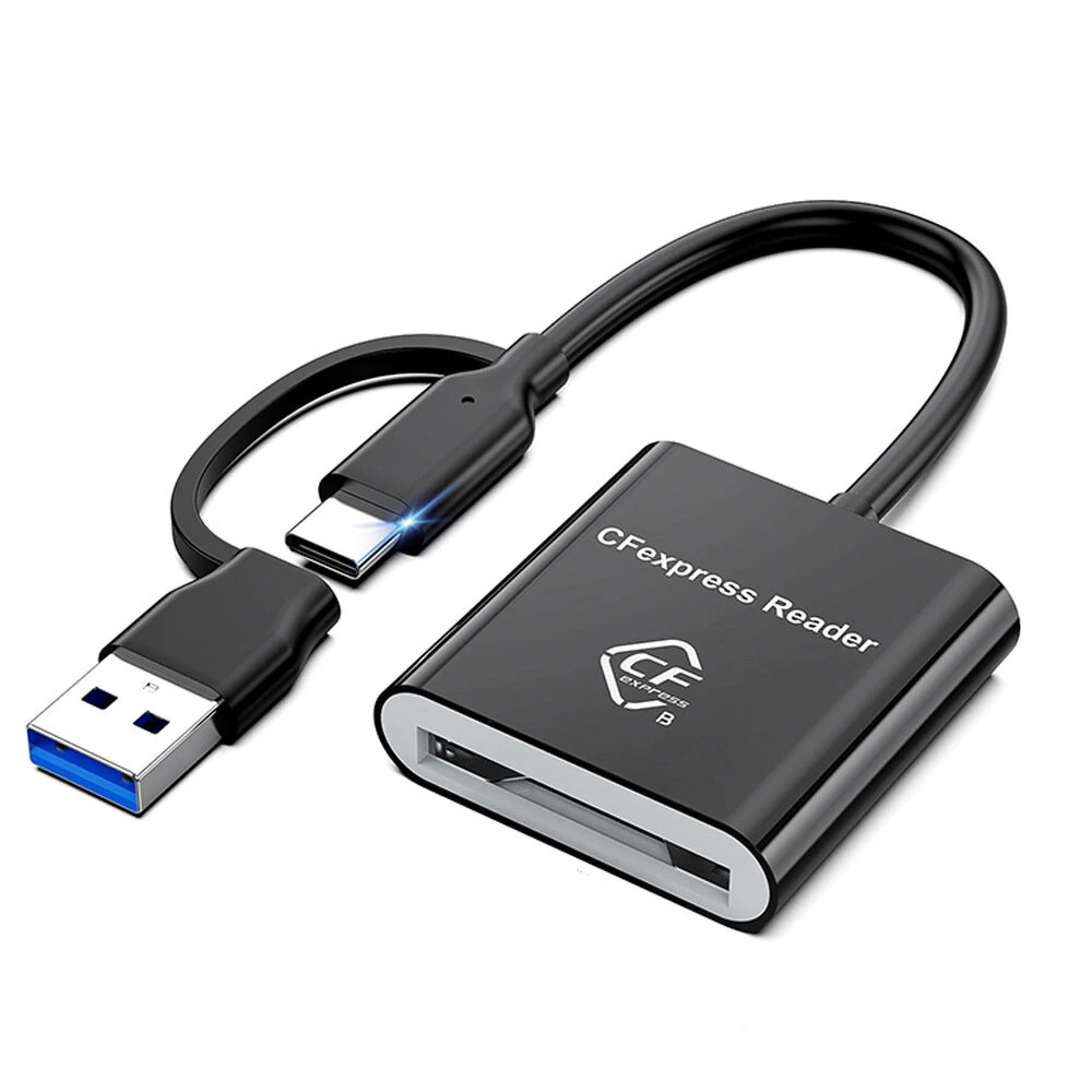 Rocketek CR396 CFexpress Card Reader USB 3.2 Gen2 10Gbps High Speed Supports Type A and B Card Readers for Phone Tablet Photography