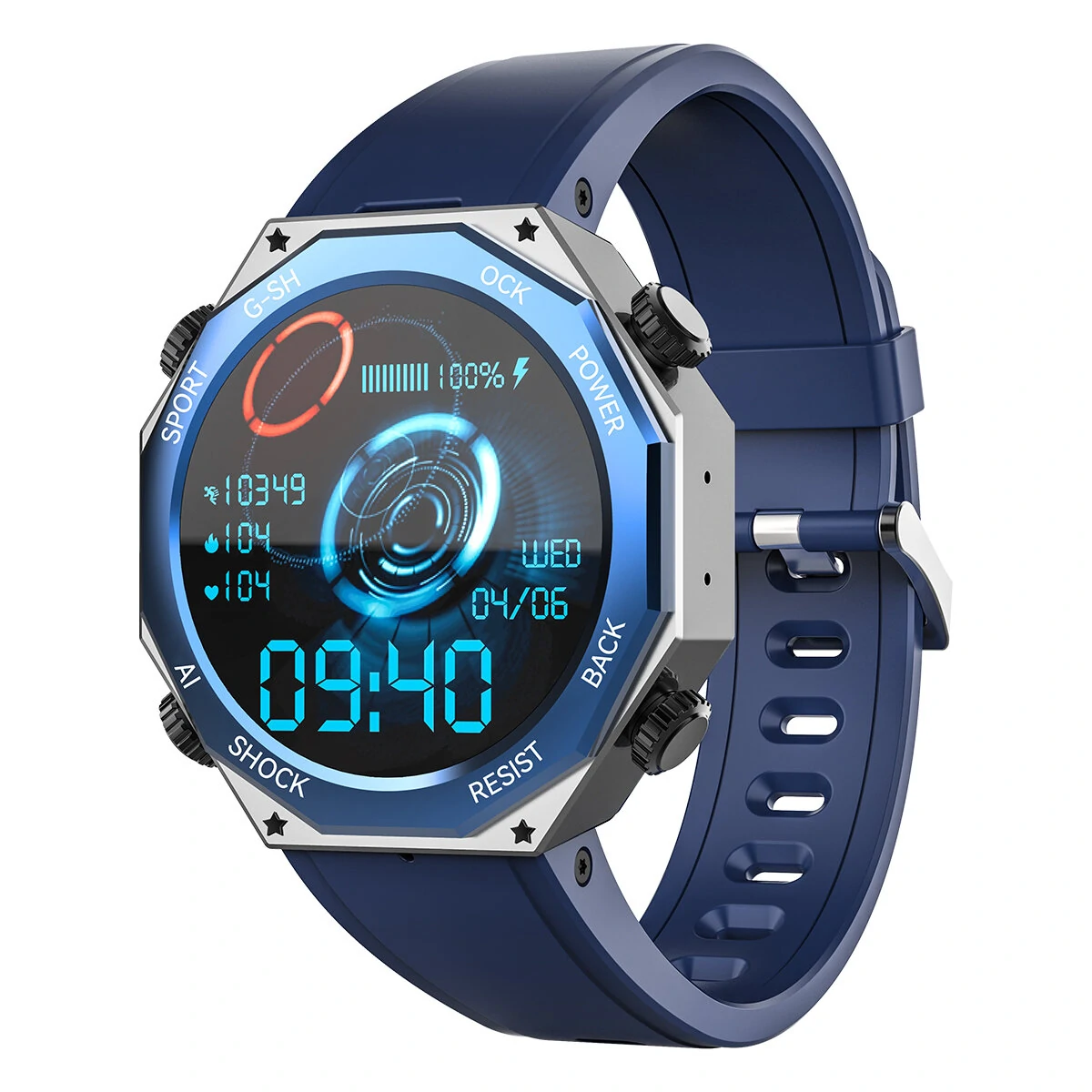Rogbid Tank M1 5ATM Waterproof Swimming Hifi Bluetooth Call Heart Rate Blood Pressure SpO2 Monitor Fitness BT5.3 Smart Watch — Rogbid