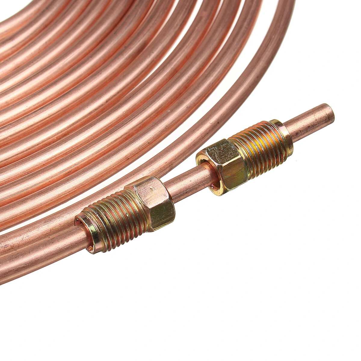 Roll Copper Steel 25 ft. 3/16" Brake Line Pipe Tubing with 20 Pcs Kit Fittings Brake Female Male Nut — view 10