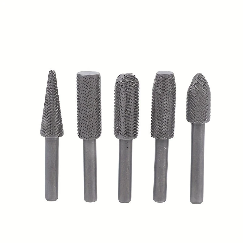 Rotary Grinding Head Steel File Set Double Cut Metal Grinding Woodworking Repair Tools Precision Shank 6mm — view 7