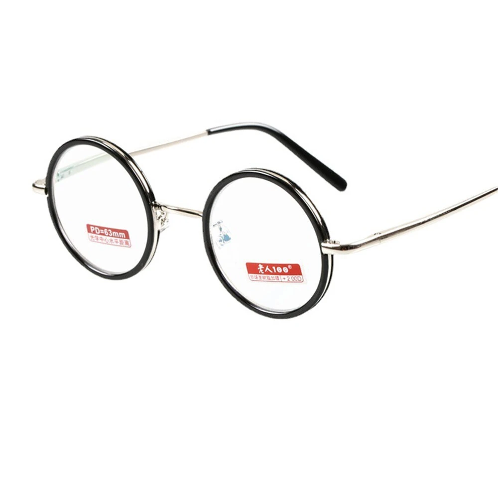 Round Metal Frame Reading Glasses Retro Minimalist Anti-blue Light Presbyopia Eyeglasses — view 6