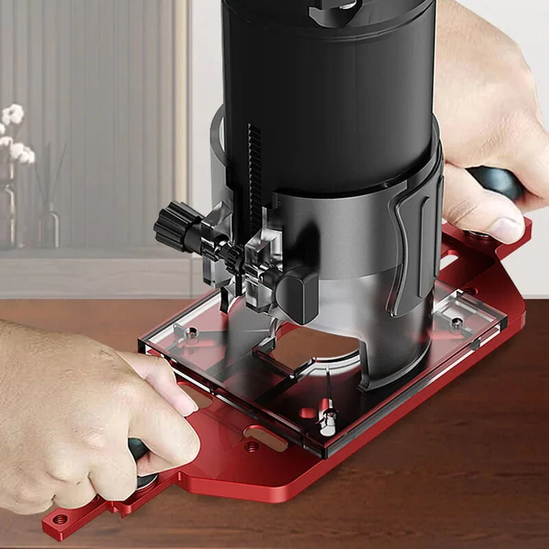 Router Multifunctional Base Plate Bracket Aluminum Alloy 2-in-1 Slotting 60-300mm Milling Diameter 300-800mm Adjustable Straight Edge 140-420mm Clamping 10-25mm — view 5