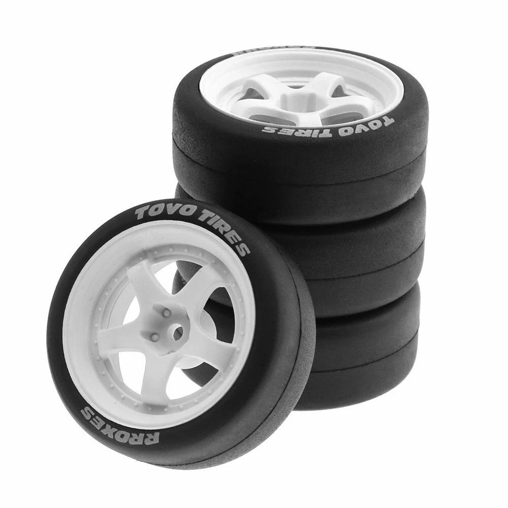 RS 12mm Hex RC Car Wheel Tires for 1/10 Tamiya TT02 XV01 HSP Kyosho Wltoys Remote Control Parts — image 1