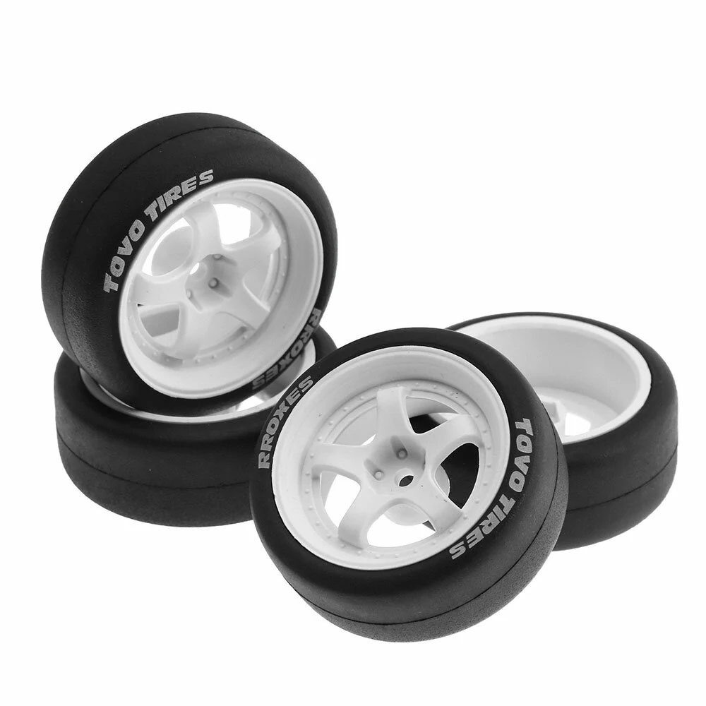 RS 12mm Hex RC Car Wheel Tires for 1/10 Tamiya TT02 XV01 HSP Kyosho Wltoys Remote Control Parts — view 3
