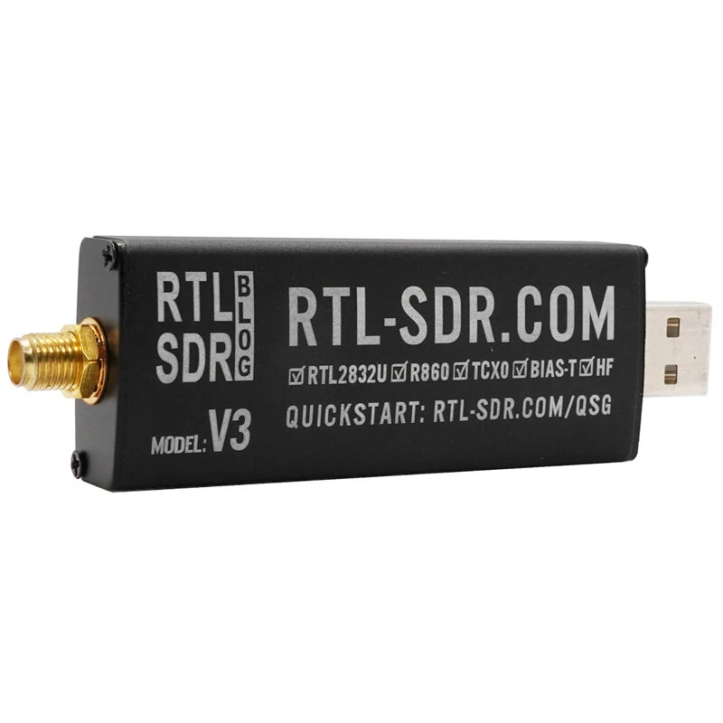 RTL-SDR Blog RTL SDR V3 R820T2 RTL2832U 1PPM TCXO SMA RTLSDR Software Defined Radio with Multipurpose Dipole Antenna — view 2