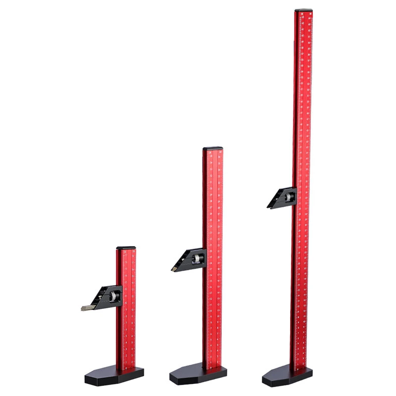 RUITOOL Aluminum Alloy Woodworking Marking Height Gauge Dual Scale Laser Engraved Precision Tool Adjustable 180mm 360mm 640mm Fine Tuning Ruler Accurate Measuring
