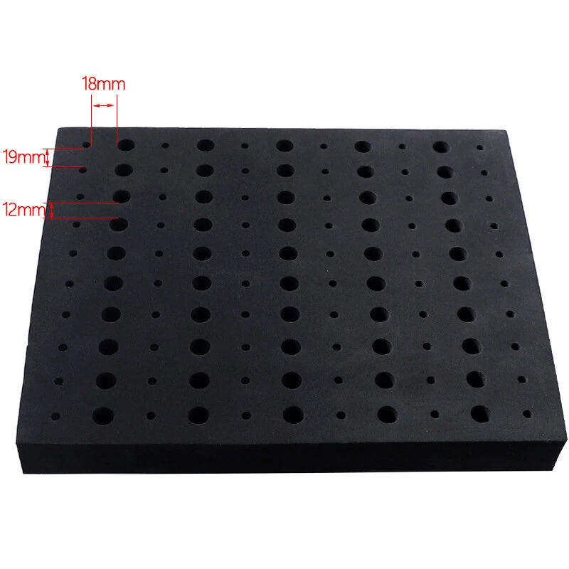 RUITOOL Router Bit Storage Tray Holder Holds 110 Bits High-Density Foam Organizer for 1/2 Inch and 1/4 Inch Shank Bits Portable and Impact Resistant — view 5