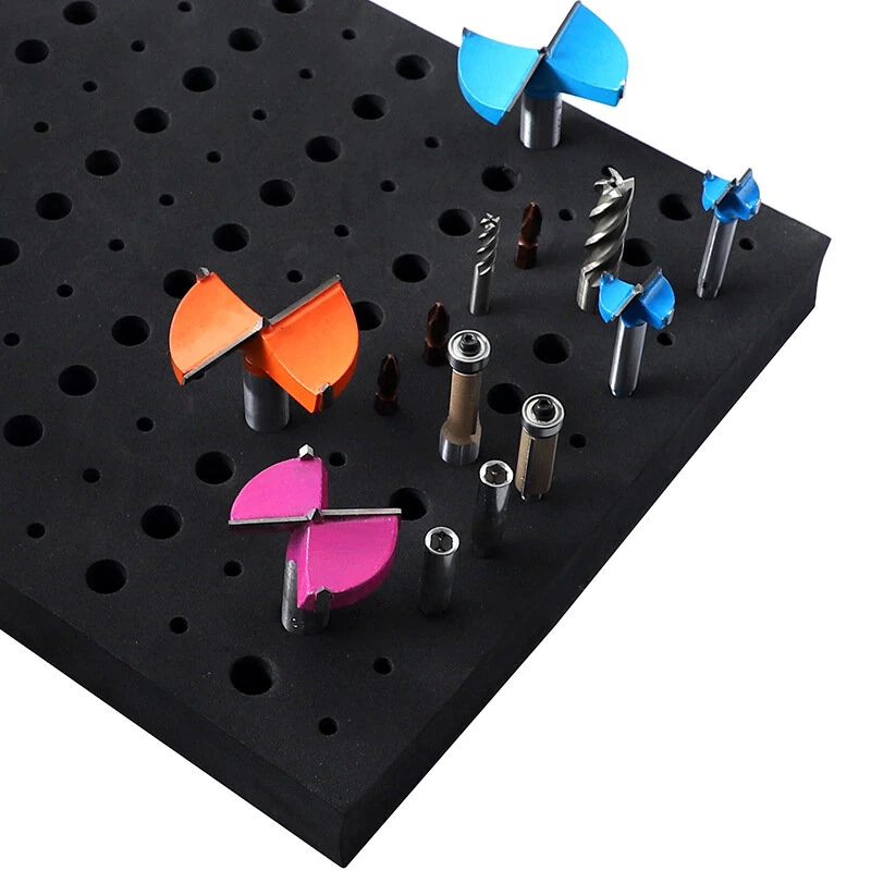 RUITOOL Router Bit Storage Tray Holder Holds 110 Bits High-Density Foam Organizer for 1/2 Inch and 1/4 Inch Shank Bits Portable and Impact Resistant — view 8