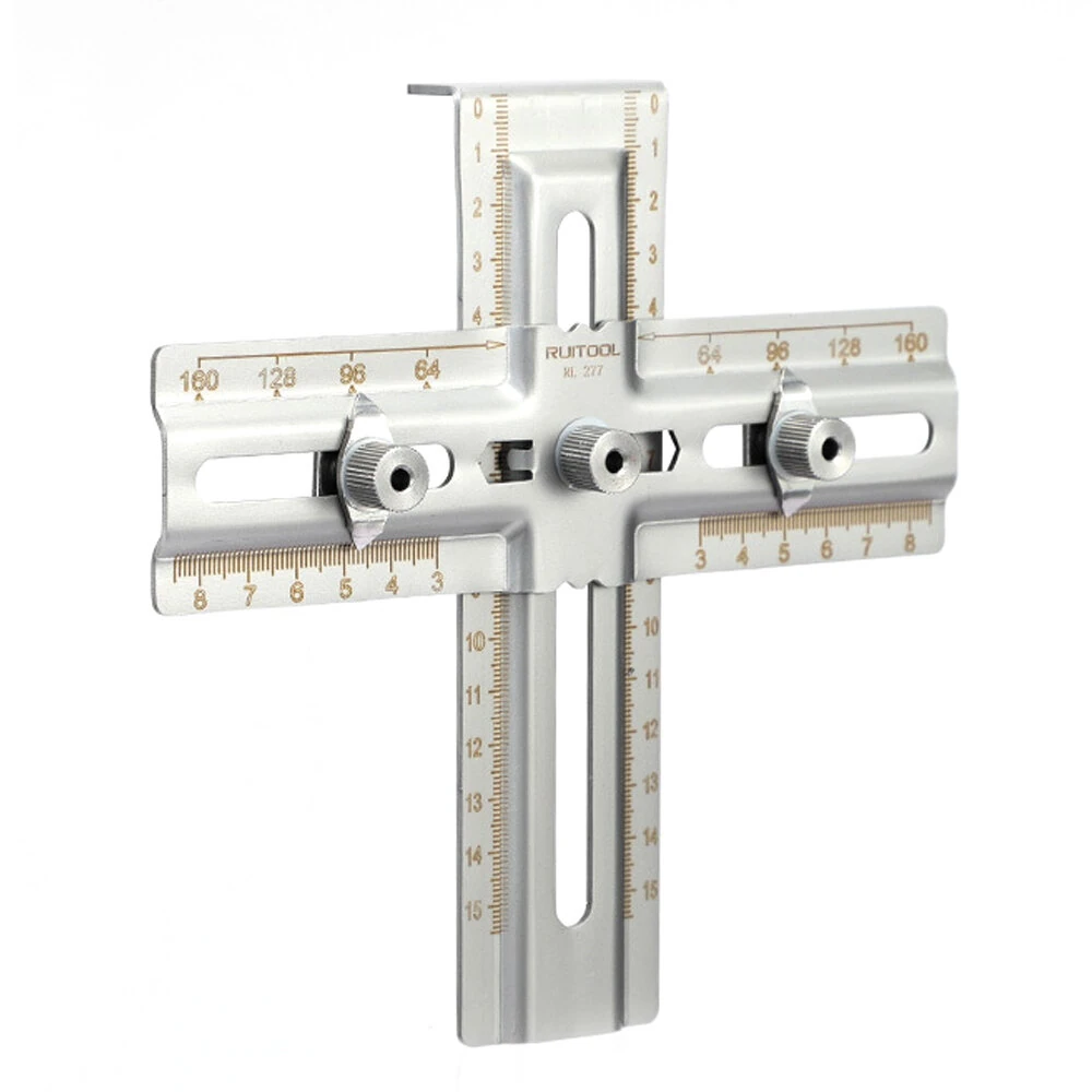 RUITOOL Stainless Steel Drawers Handle Locator Jig Woodworking Hardware Drilling Guide for Cabinet Doors Handle Installation — view 2