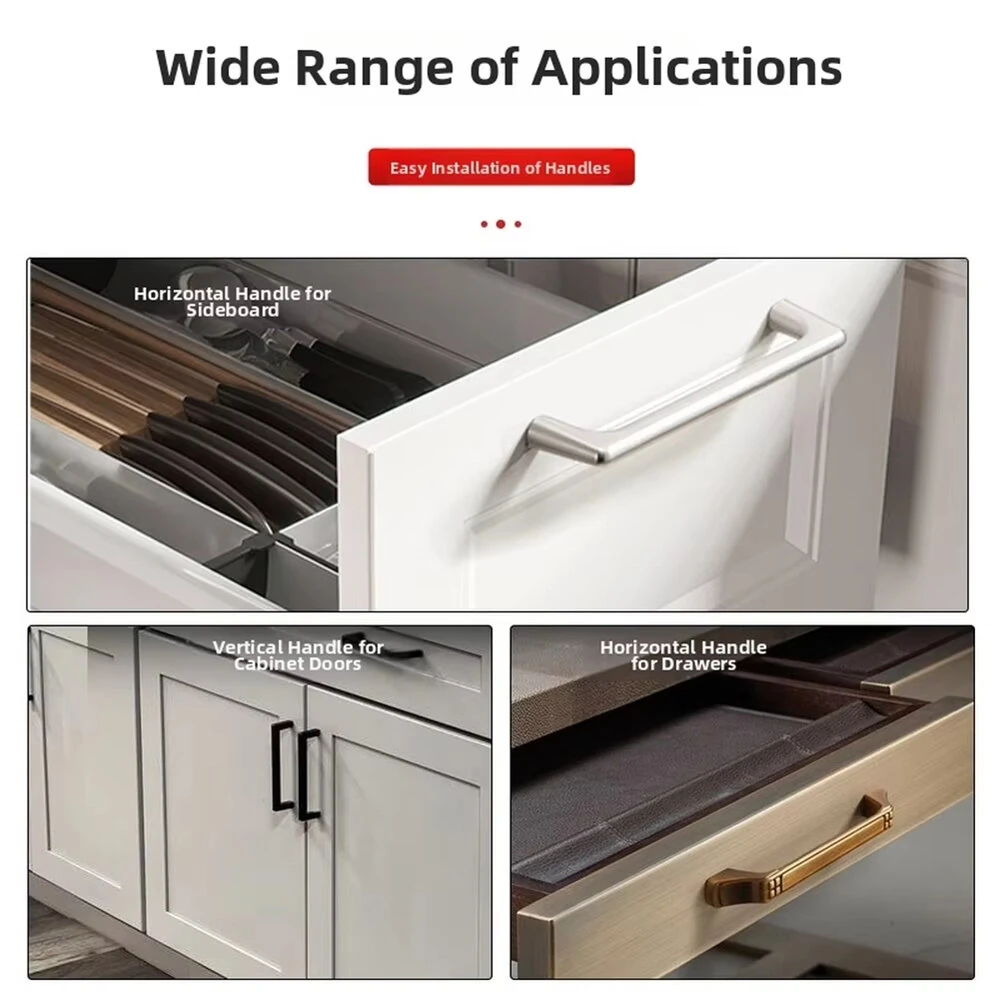 RUITOOL Stainless Steel Drawers Handle Locator Jig Woodworking Hardware Drilling Guide for Cabinet Doors Handle Installation — view 6