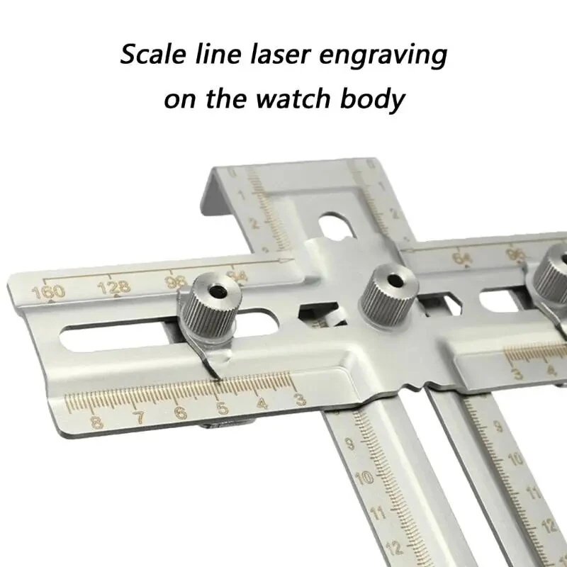 RUITOOL Stainless Steel Drawers Handle Locator Jig Woodworking Hardware Drilling Guide for Cabinet Doors Handle Installation — view 8