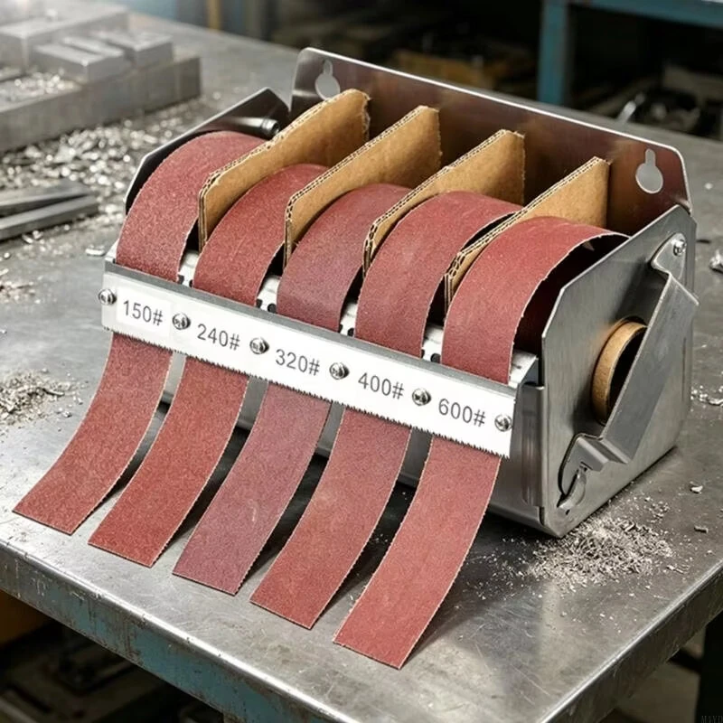 RUITOOL Stainless Steel Sanding Sandpapers Box Set  25mm*6m five-axis Pull-out Abrasive Cloth Roll for Metal Woodworking Abrasive Grits 150/240/320/400/600 — view 10