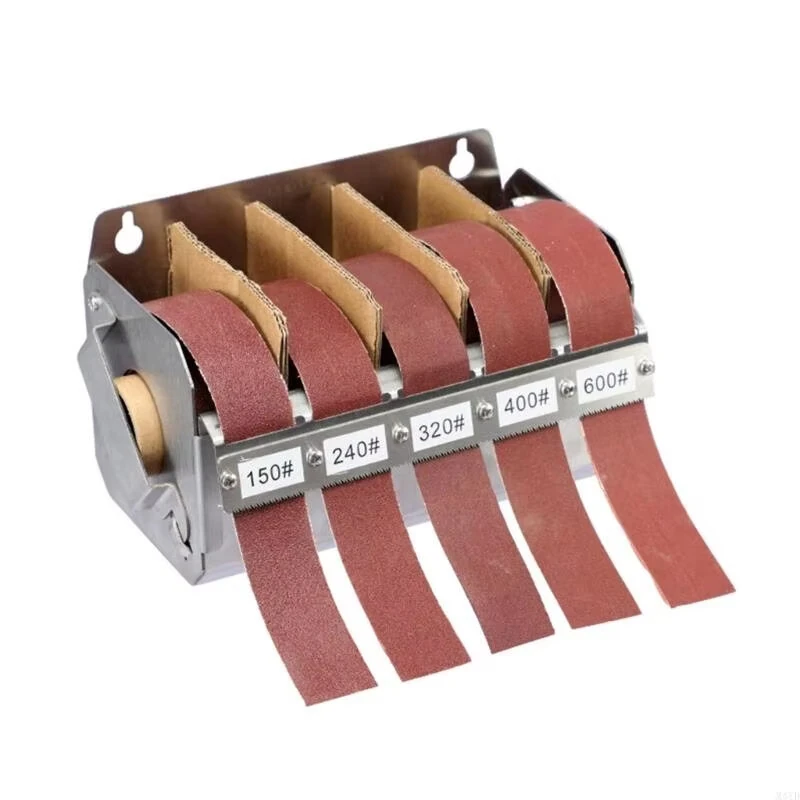 RUITOOL Stainless Steel Sanding Sandpapers Box Set  25mm*6m five-axis Pull-out Abrasive Cloth Roll for Metal Woodworking Abrasive Grits 150/240/320/400/600 — view 2