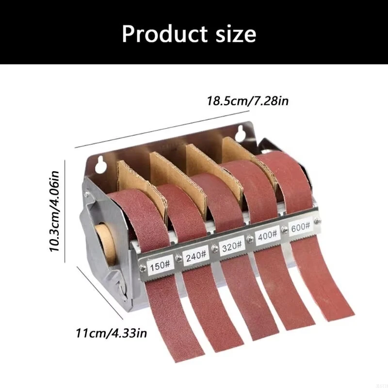 RUITOOL Stainless Steel Sanding Sandpapers Box Set  25mm*6m five-axis Pull-out Abrasive Cloth Roll for Metal Woodworking Abrasive Grits 150/240/320/400/600 — view 8
