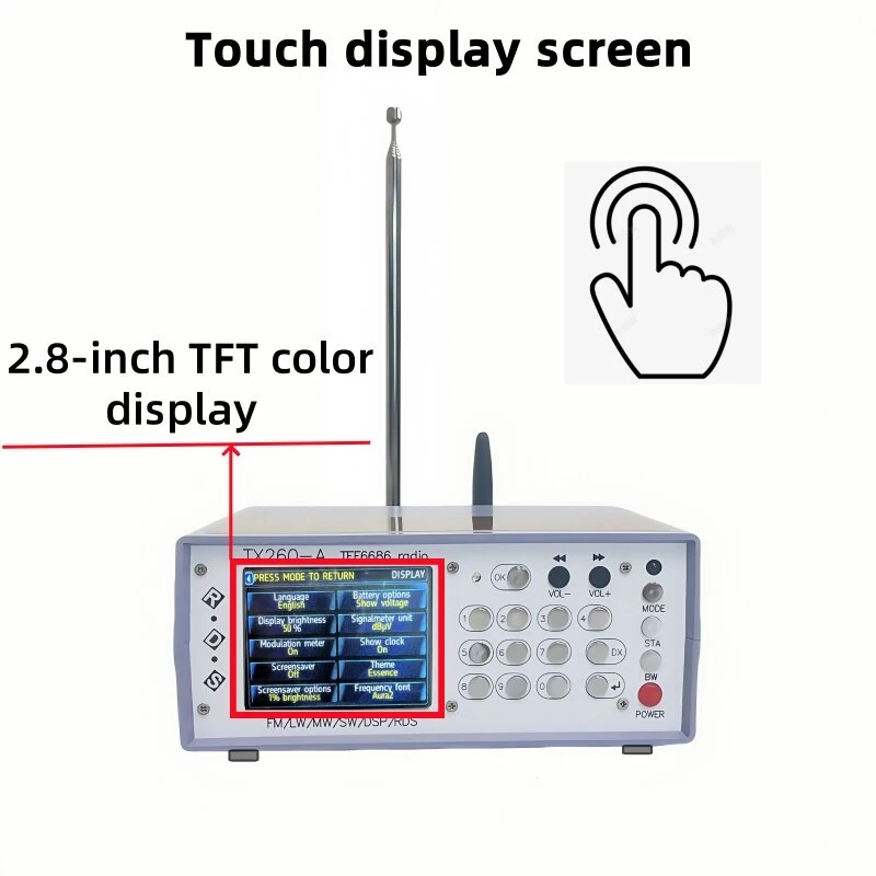 RX260-A TEF6686 Digital Radio FM AM SW Receiver Bluetooth Connectivity High Sensitivity Wide Frequency Range Long Battery Life Portable Speaker — view 4