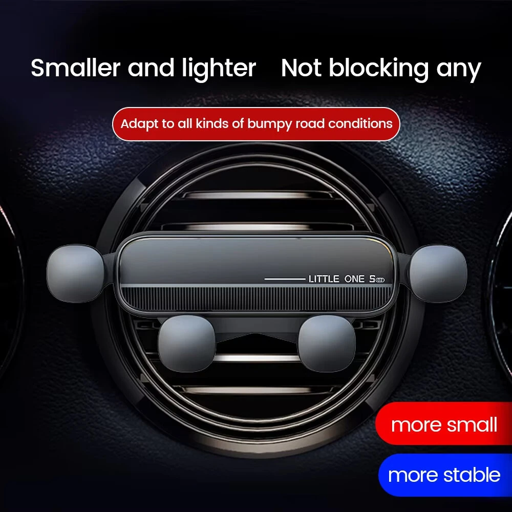 S03 Car Air Vent Phone Holder Gravity Damping Bracket 4.7-7 Inch Universal Car Mount Dashboard Navigation Stand — view 5