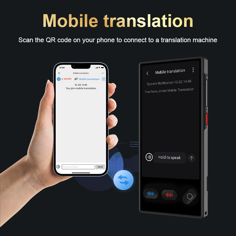 S35 AI Translator 148 Languages 19 Offline Photo Translation Real Time Voice Two Way ChatGPT DeepSeek Portable Travel Translation Device — view 3